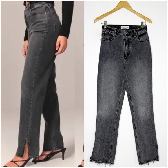 Abercrombie & Fitch The β90s Straight Ultra High-Rise Jeans Size 26 / 2R Curve - Picture 1 of 9